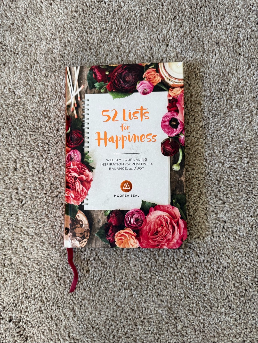 52 Lists for Happiness Floral Journal - Pink & Red
